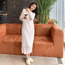 2022新款现货春秋仿连衣裙百褶过膝气质款号103-P85K139，女装连衣裙，浙宝305