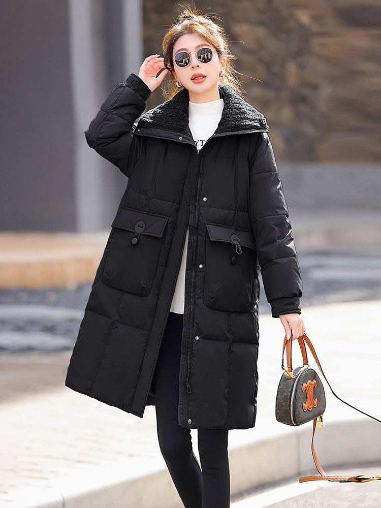 现货中长款羽绒服女2025冬季新款韩版白鸭绒高端时尚加厚外套,女装羽绒服,衣之秀