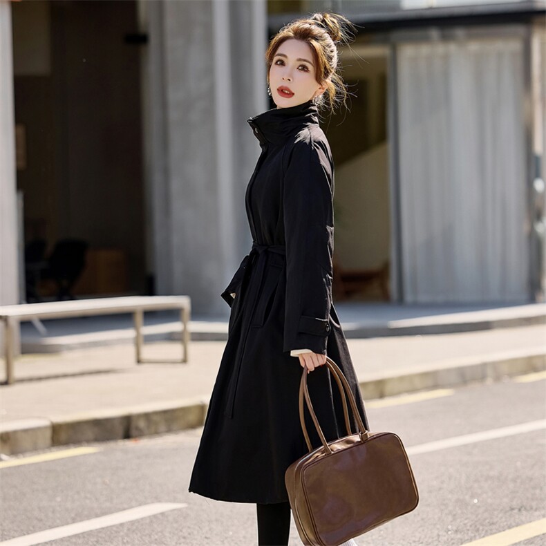 现货2025冬装新款韩版防风保暖白鸭绒羽绒服时尚潮风衣,女装羽绒服,木子恋