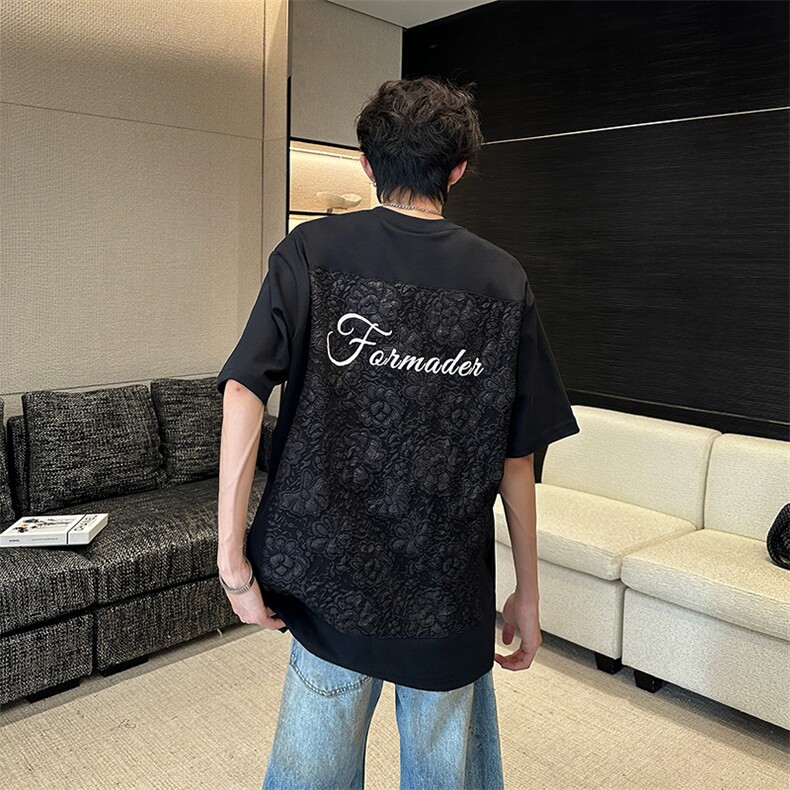 美式立体浮雕短袖男款夏季t恤重磅cleanfit半袖T0589-P36,男装T恤,星座308B-2