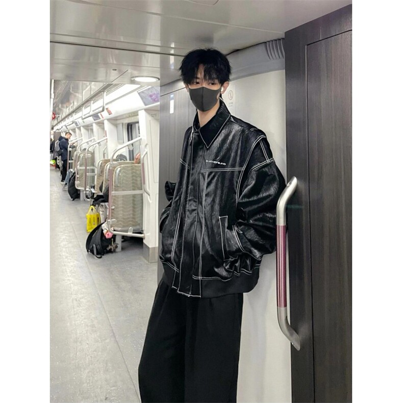 【有货】cleanfit皮衣外套男春秋高级感痞帅飞行员夹克W190CC-P92图片