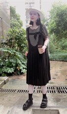 《现货》新款夏款超显瘦假两件套连衣裙，女装连衣裙，瑟拉·女人缘