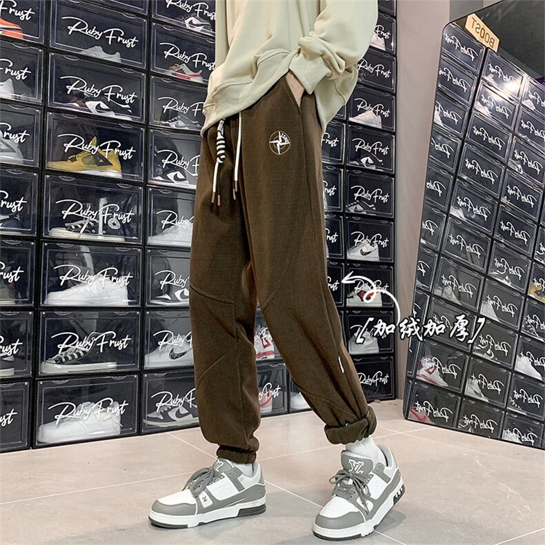 2025冬季新款欧棉绒加绒加厚保暖束脚棉裤A316-1-K1205P68控85图片