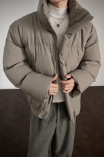 支持二开立领PU皮棉服男短款棉衣外套宽松面包服M810-P75，男装棉衣，电商A441