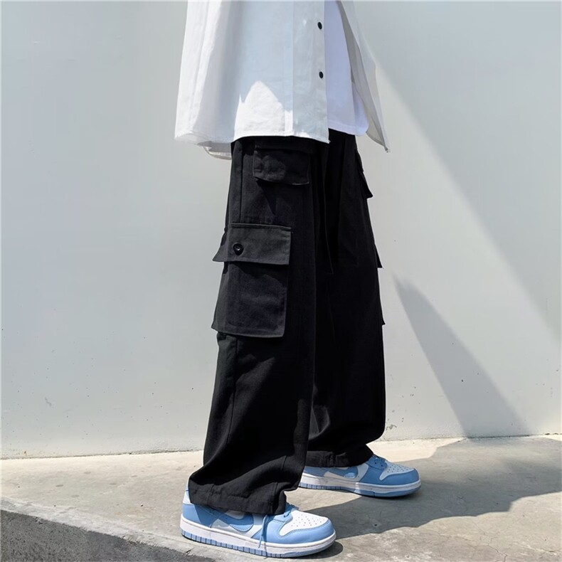 日系潮牌秋季新款百搭休闲长裤宽松工装裤男抽绳束脚裤K4031-P47,男装休闲裤,星座512-2