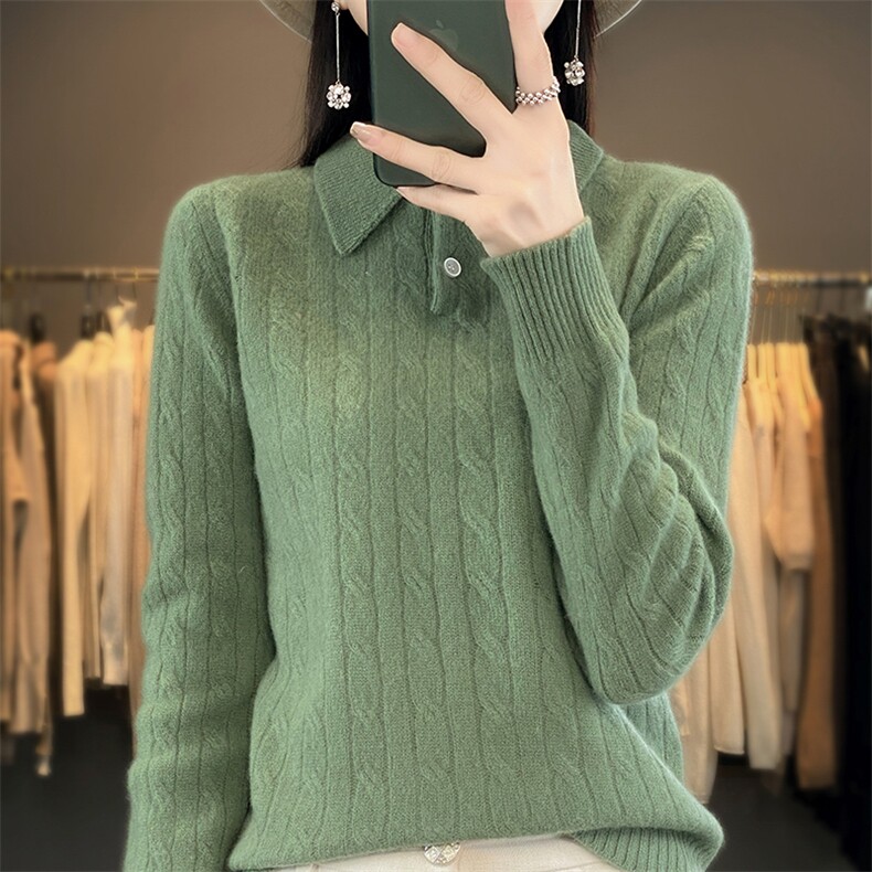 秋冬新款高级感百搭羊毛衫显瘦修身长袖针织衫,女装羊毛衫,暖钟情羊绒
