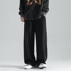 阔腿裤夏季薄款垂感九分直筒休闲裤拖地宽松裤子K3851-P33，男装休闲裤，星座512-2