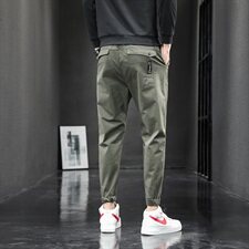 休闲直筒宽松韩版潮流松紧腰弹力修身束脚百搭秋冬裤子男，男装休闲裤，星座610（原A335）