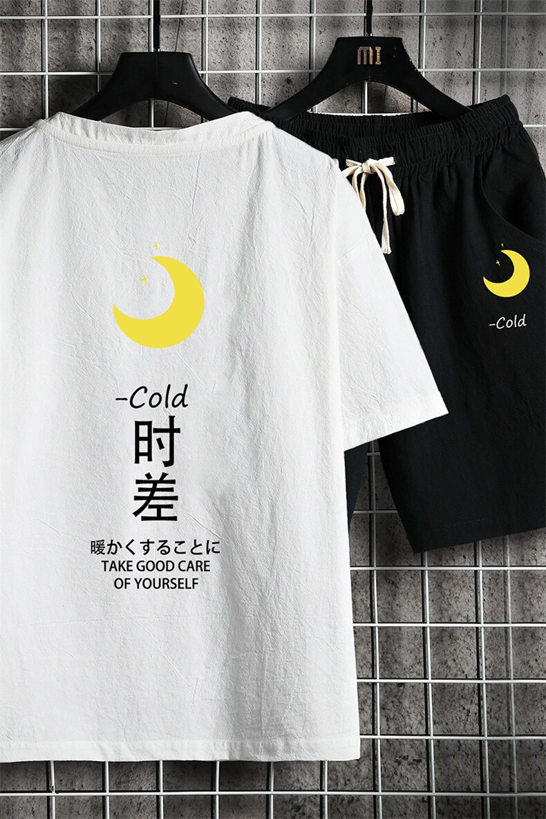 TY35047-P55透气亚t恤套装男大码短裤男装搭配一套网格挂拍,男装T恤,电商A040A