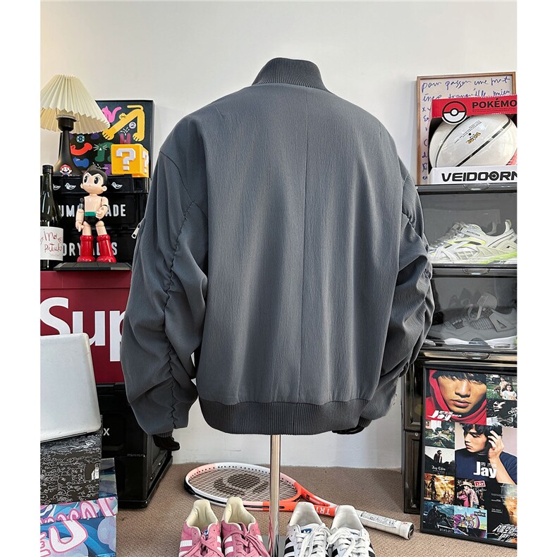 男装2026春季飞行服夹克春装大码cleanfit宽松拉链外套S381-特88,男装夹克,电商A233-1