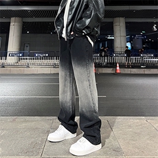 美式高街vibe风直筒长裤欧美痞帅男hiphop复古水洗牛仔裤，男装牛仔裤，星座301D-4(原星座1004-4）