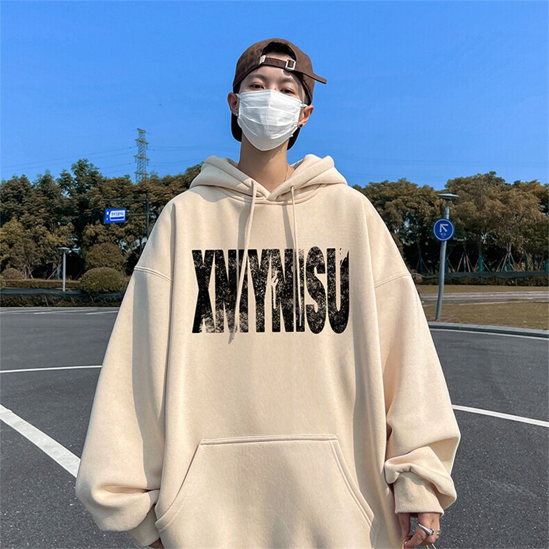 抖音得物供货可提供视频春装重磅美式宽松连帽卫衣DL2437,男装卫衣,电商A486-1