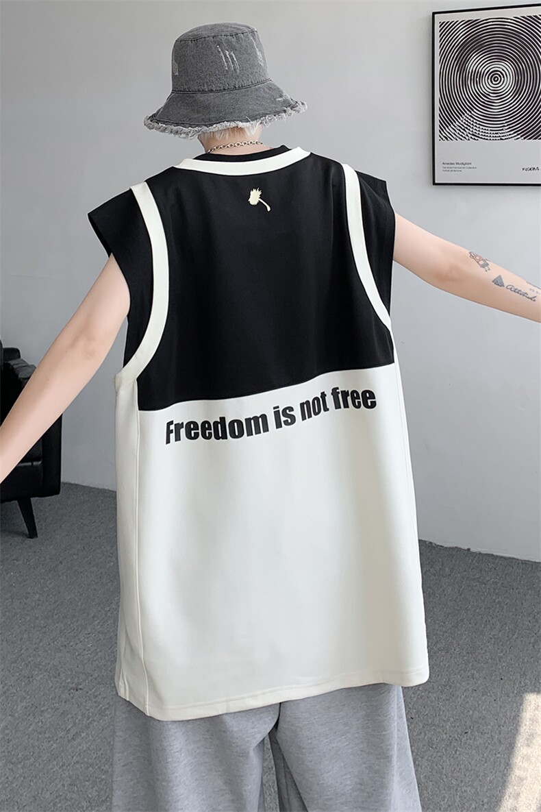 8XL-M重磅！特大码短袖T恤背心男宽松休闲假两件篮球服DX317P68,男装背心/马甲,电商D206-1