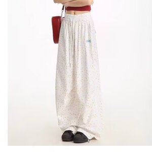 美式复古星星满印休闲裤男宽松抽绳薄款沙滩长裤K8310-P38图片