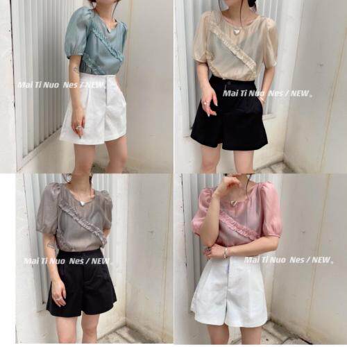 木耳边小衫，女装，麦缇诺