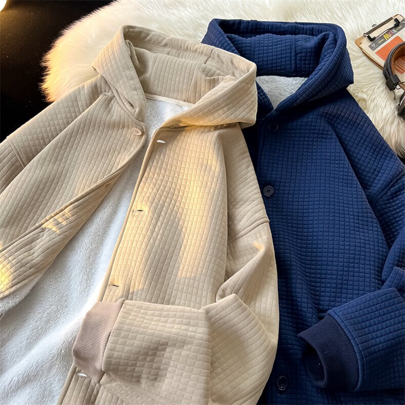 8XL~M加绒加厚夹克卫衣特大码连帽重磅开衫外套KS2102P80加绒100,男装夹克,电商B238