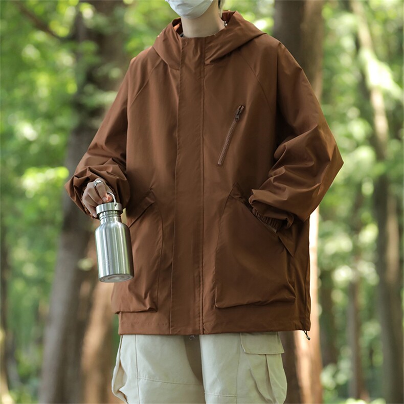 秋冬季上新冲锋衣大码黑色潮酷宽松工装风男夹克外套-JK01-P78，男装夹克，星座716-1