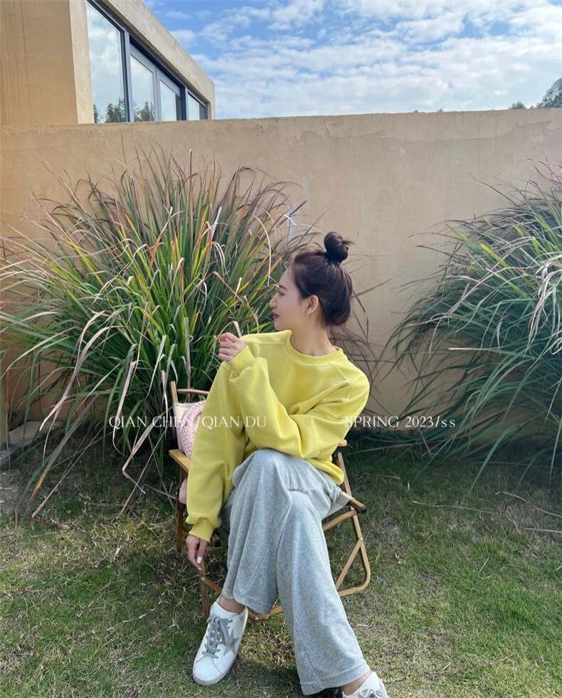 现货春季新款简约卫衣，女装卫衣/绒衫，QIANCHEN 谦晨(1F)