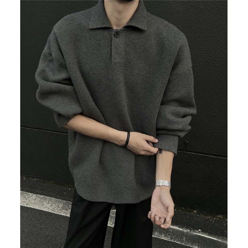 706-1-MY1101-P58特P现货原版高质量秋季翻领polo毛衣针织衫,男装Polo衫,星座706-1