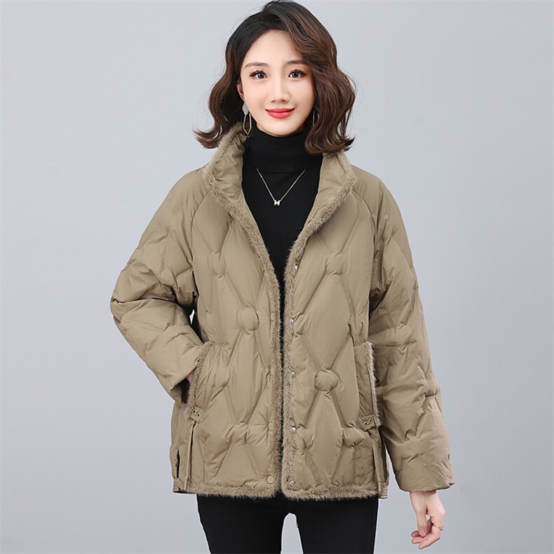 全年现货2023冬季新款羽绒服洋气白鸭绒外套,女装羽绒服,忆绮罗