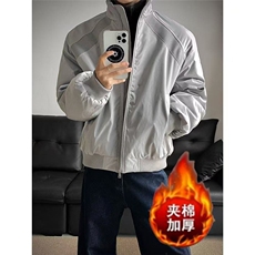 美式硬汉解构拼接加厚棉服男女款冬季保暖百搭立领棉衣，男装棉衣，星座1210-1