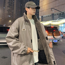 特批P100无差价冬季美拉德风美式PU皮棉服男加棉机车皮衣外套M91，男装棉衣，电商A001
