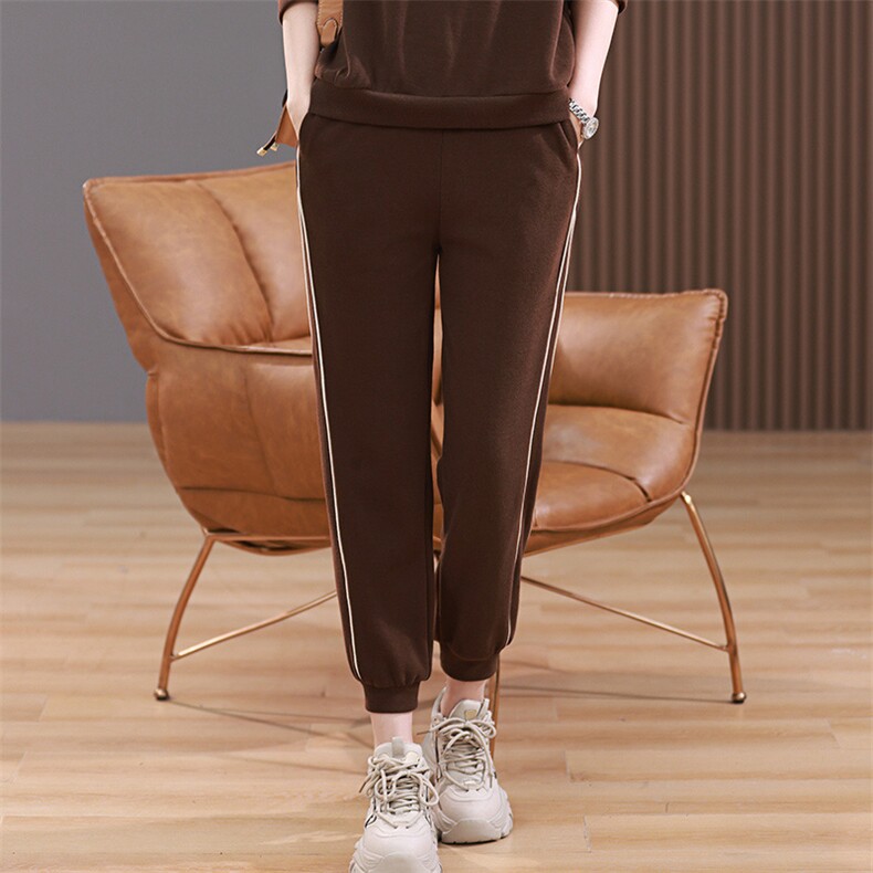 2023秋装新款韩版宽松气质休闲简约休闲裤，女装休闲裤，丽影随形