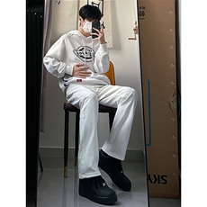 B221美式ins高街暗黑小众修身弹力休闲牛仔裤LK23010-P60控78，男装牛仔裤，电商B221