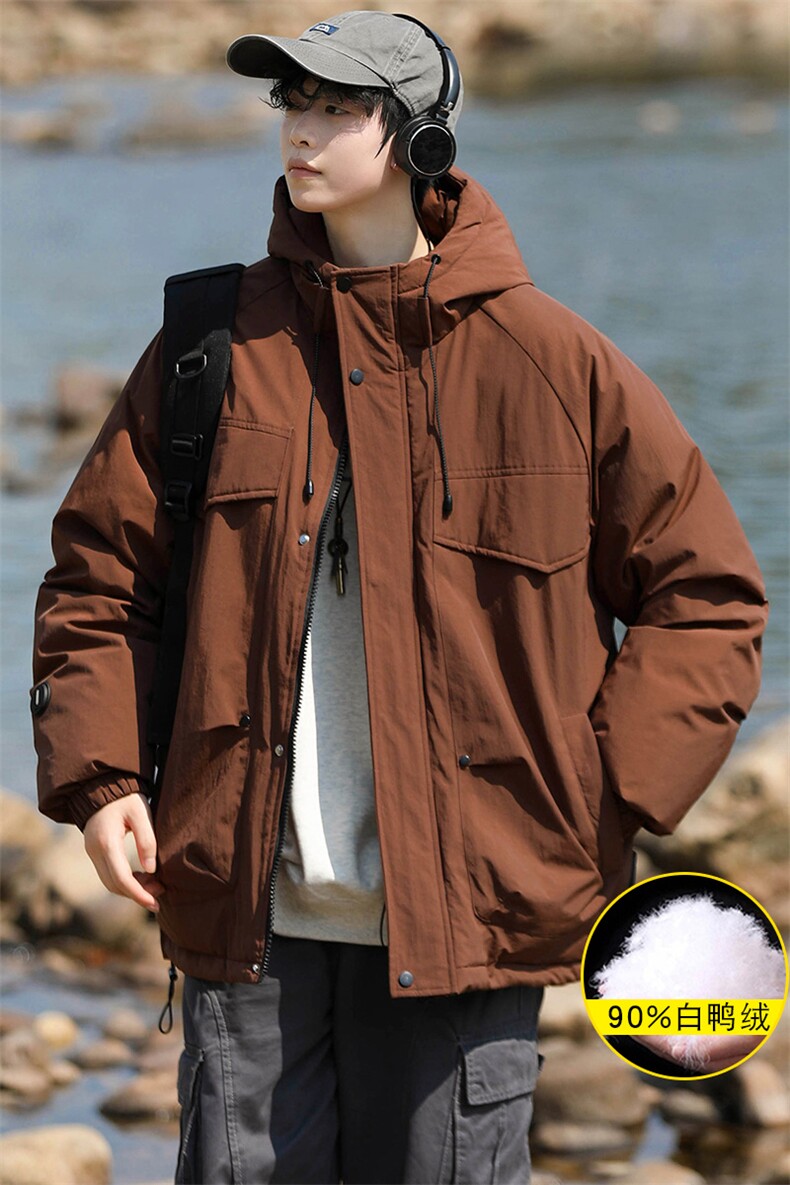 2023冬上新加绒加厚羽绒服清新冲锋衣外套男女8313-P220控价318,男装羽绒服,电商A441-1