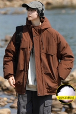 2023冬上新加绒加厚羽绒服清新冲锋衣外套男女8313-P220控价318，男装羽绒服，电商A441-1