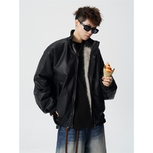 706-LK5031-P128 现货 冬季男士美式座山雕加厚皮毛一体棉服外套图片