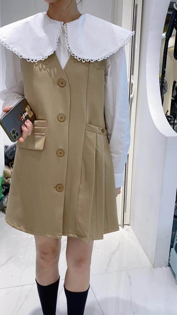 韩系两件套连衣裙，女装连衣裙，驿谷