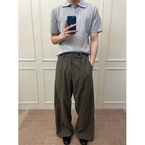 MT66LL-特P49 老钱风穿搭针织短袖男高级感翻领t恤美式图片