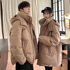 羽绒服男冬季新款港风连帽白鸭绒情侣外套YR922-P160(控价208元，男装羽绒服，星座214-3