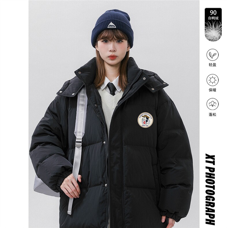 中性风冬季潮流加厚情侣连帽白鸭绒羽绒服外套YR63607P225控298,男装羽绒服,电商A268