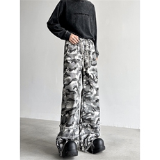 美式复古迷彩慵懒宽松裤子男潮牌痞帅炸街工装裤情侣潮00899-p55，男装工装外套，星座1008