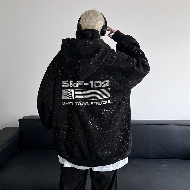 24春季闪粉星空卫衣CT2314-TP85控价118连帽衫立体字印花上衣男,男装卫衣,电商A102-1