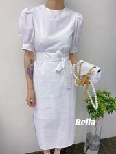 2022年夏季新款收腰连衣裙，女装连衣裙，Bella(2F)