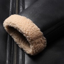 MJ-889冬季海宁男式羊毛皮草男连帽仿皮毛一体修身颗粒绒风衣P318，男装风衣，电商B360