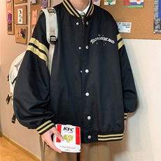 23春季新款时尚INS潮流美式西海岸螺纹棒球服百搭夹克G297P65控88，男装夹克，电商A247