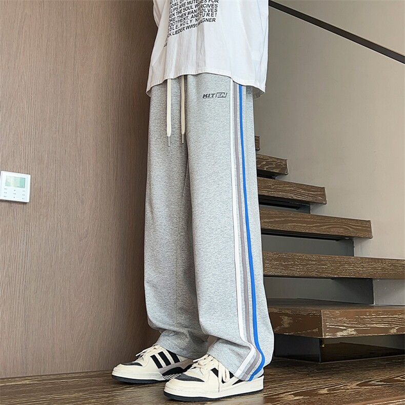 休闲裤男款春秋潮牌宽松直筒裤子男时尚帅气青少年长裤K528-P43,男装休闲裤,星座308B-2