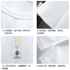 Q11141-P30春夏季七分袖t恤男大码五分袖男短袖中袖展架，男装T恤，电商A040A