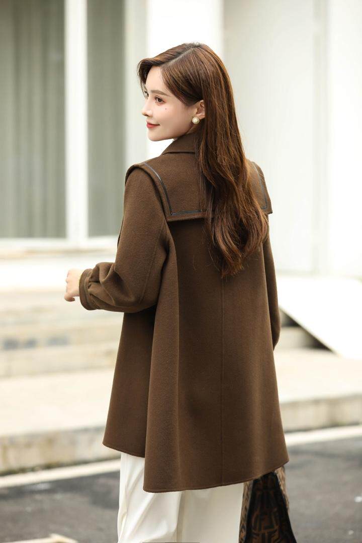 纯手工缝制百分百全毛双面羊绒大衣，其它，喜信人