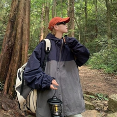 户外冲锋衣外套男春秋季百搭宽松潮流衣服学生运动连帽夹克，男装夹克，星座716-2