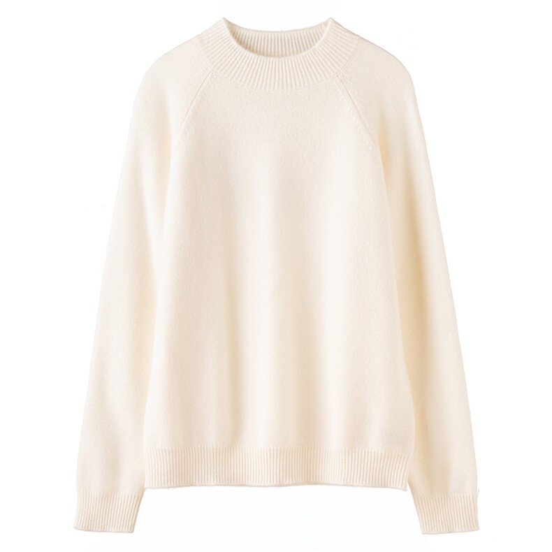 2025年秋季新款七针双股加厚半高领针织羊绒上衣时尚通勤，女装羊绒衫，濮尚羊绒