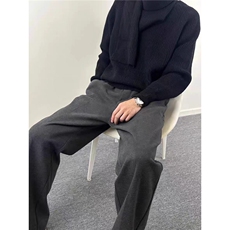 秋冬加厚毛呢小西裤男士新款九分休闲裤商务西裤修身直筒裤子长裤，男装西裤，星座506A