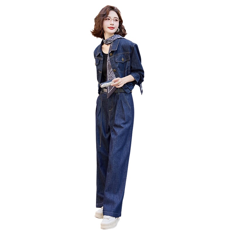 2025春季新款女装休闲时尚牛仔套装时髦减龄高级感初春两件套穿搭,女装套装/套裙,瑶迪依秀