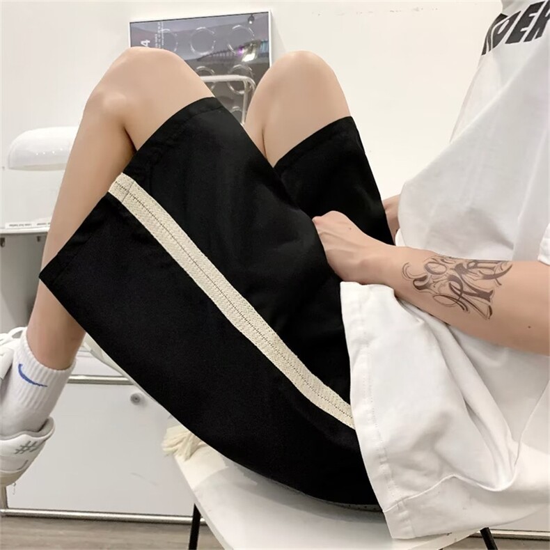 休闲短裤男夏季薄款宽松潮牌美式五分裤子1001-1-DK109-P28图片