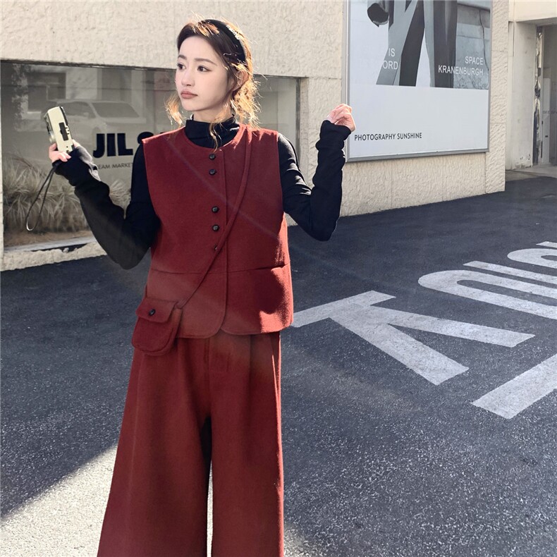 现货高转化好数据秋冬季新款毛呢料套裤4件套装女潮8691P228K348,女装套装/套裙,浙宝182A