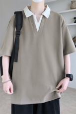 夏季大码公版拼色翻领POLO衫男休闲T恤短袖，男装Polo衫，星座1107-1
